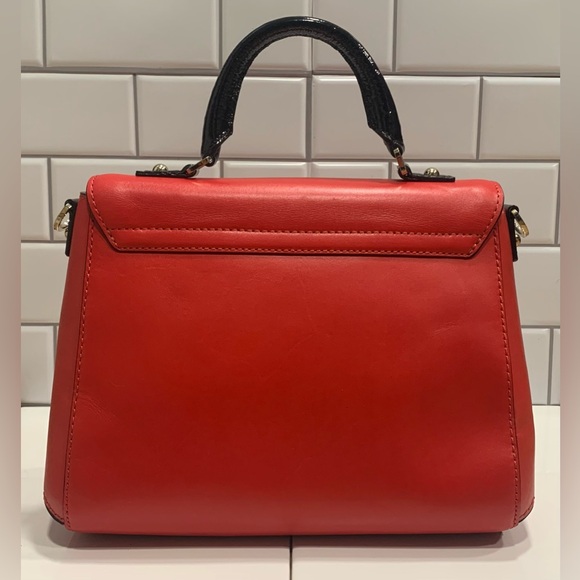 Kate Spade Post St Little Nadine Red Leather Envelope Shoulder Hand Bag - Picture 2 of 7